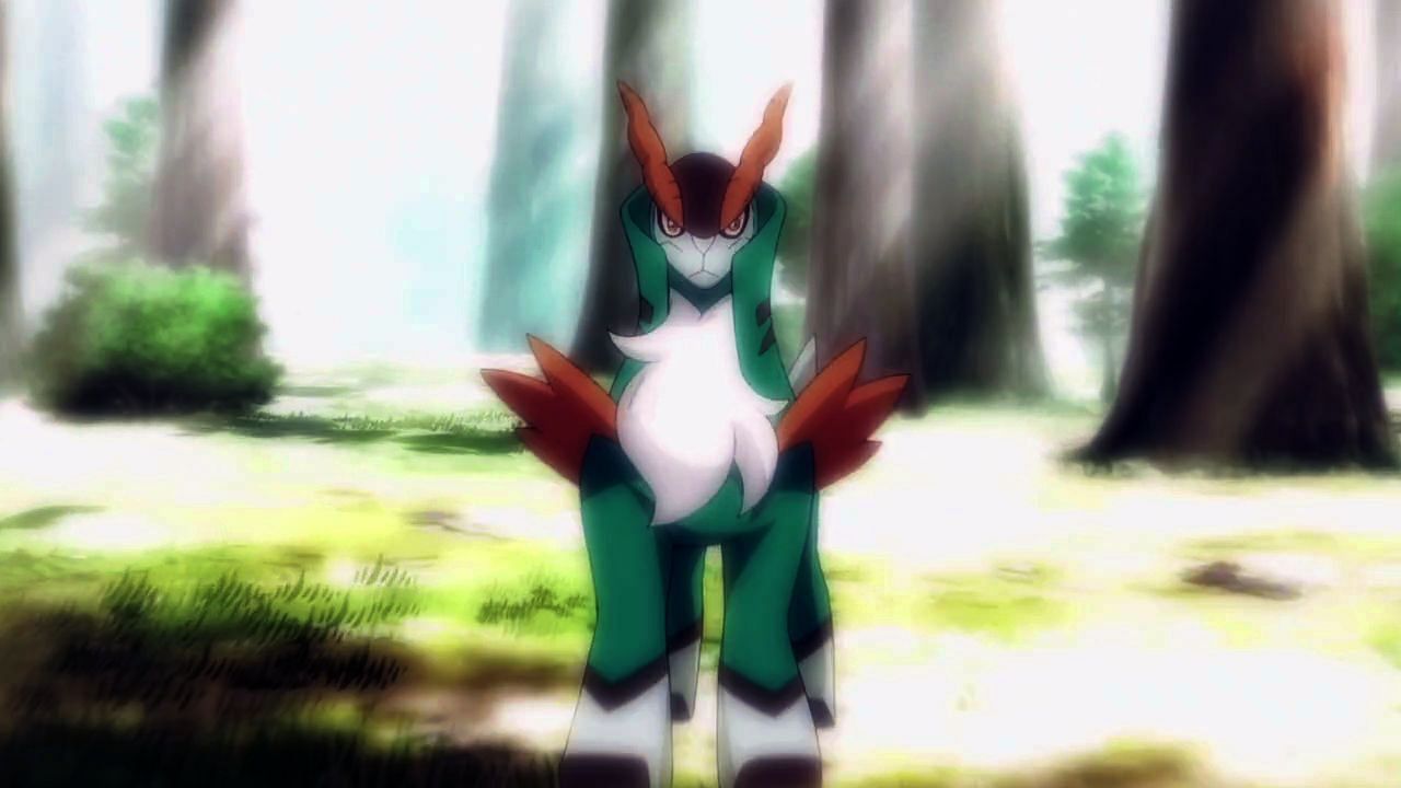 Cobalion as it appears in the anime (Image via The Pokemon Company)