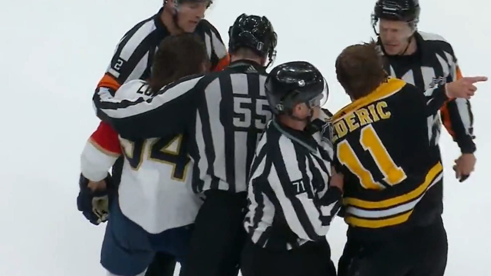 Boston Bruins vs Florida Panthers - Game 2 saw a huge brawl during the remaining three seconds of the buzzer. of the 