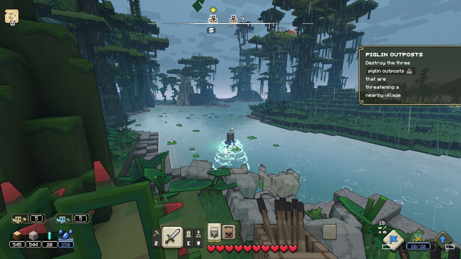 There are many biomes to explore (Screenshot via Minecraft Legends)