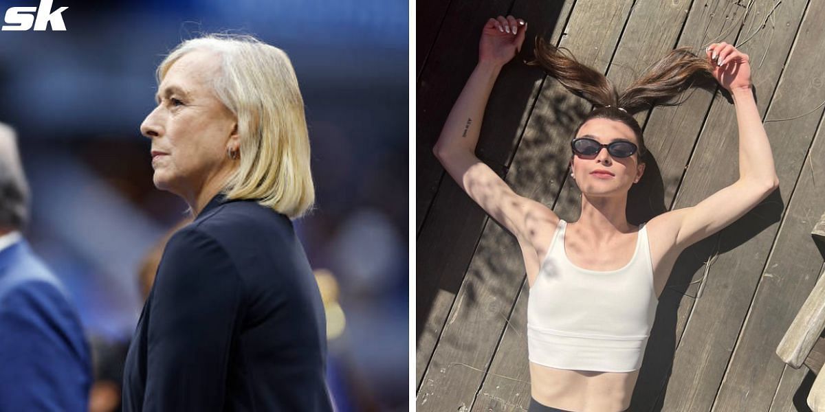 Martina Navratilova (left) trans influencer Dylan Mulvaney (right)