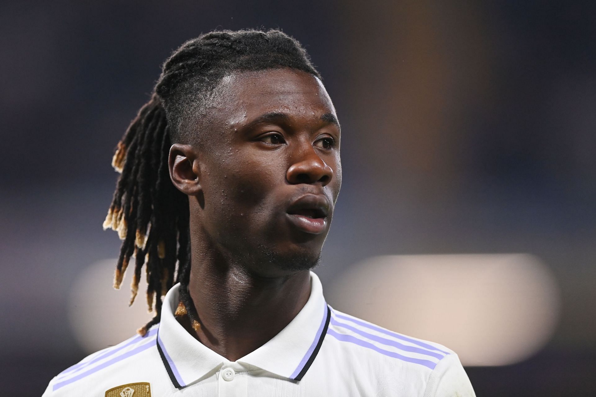 Eduardo Camavinga is happy at the Santiago Bernabeu.