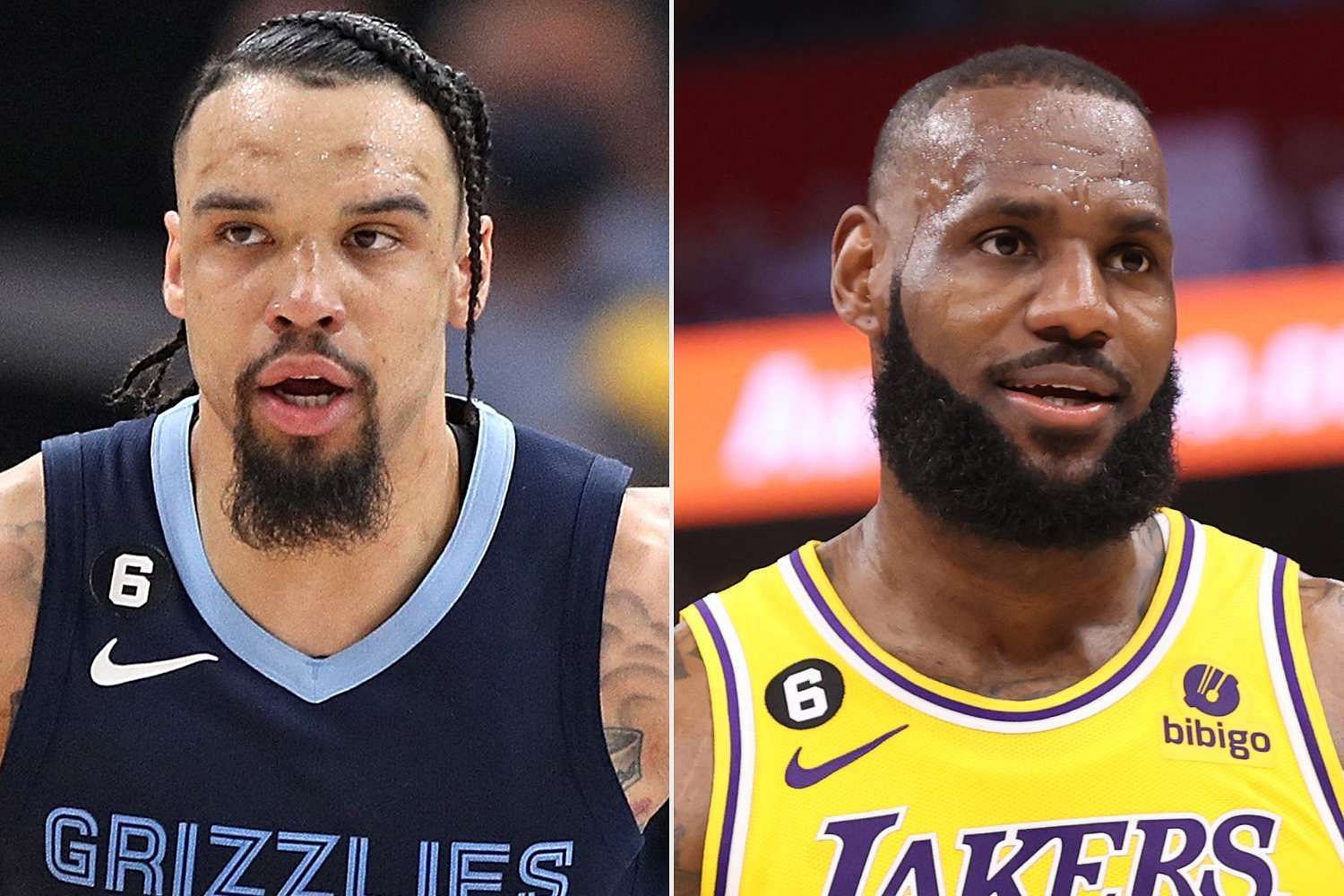 Memphis Grizzlies wing Dillon Brooks and LA Lakers star forward LeBron James