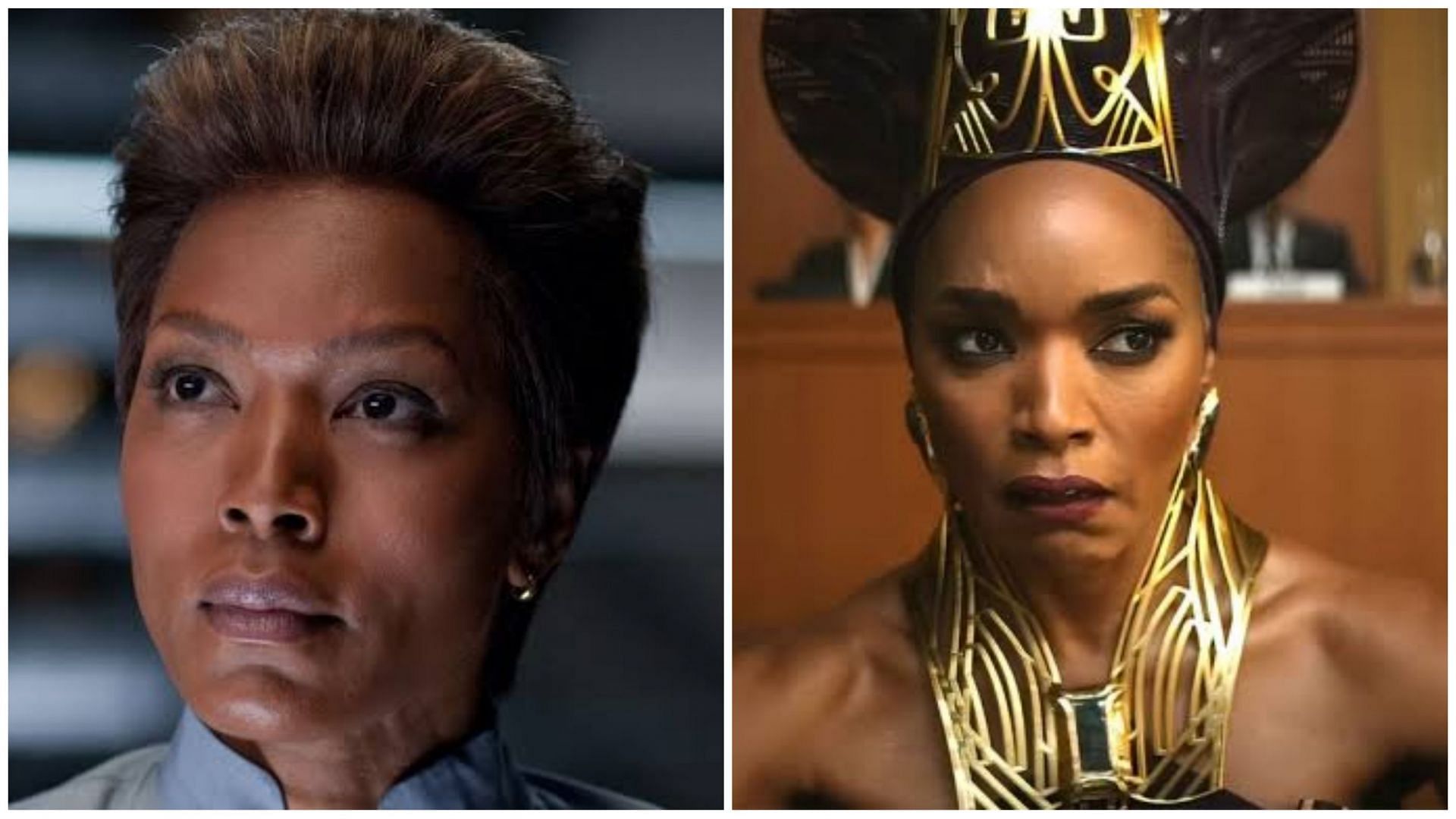 Angela Bassett as Amanda Waller and Queen Ramonda (Images via Warner Bros Pictures and Marvel Studios)