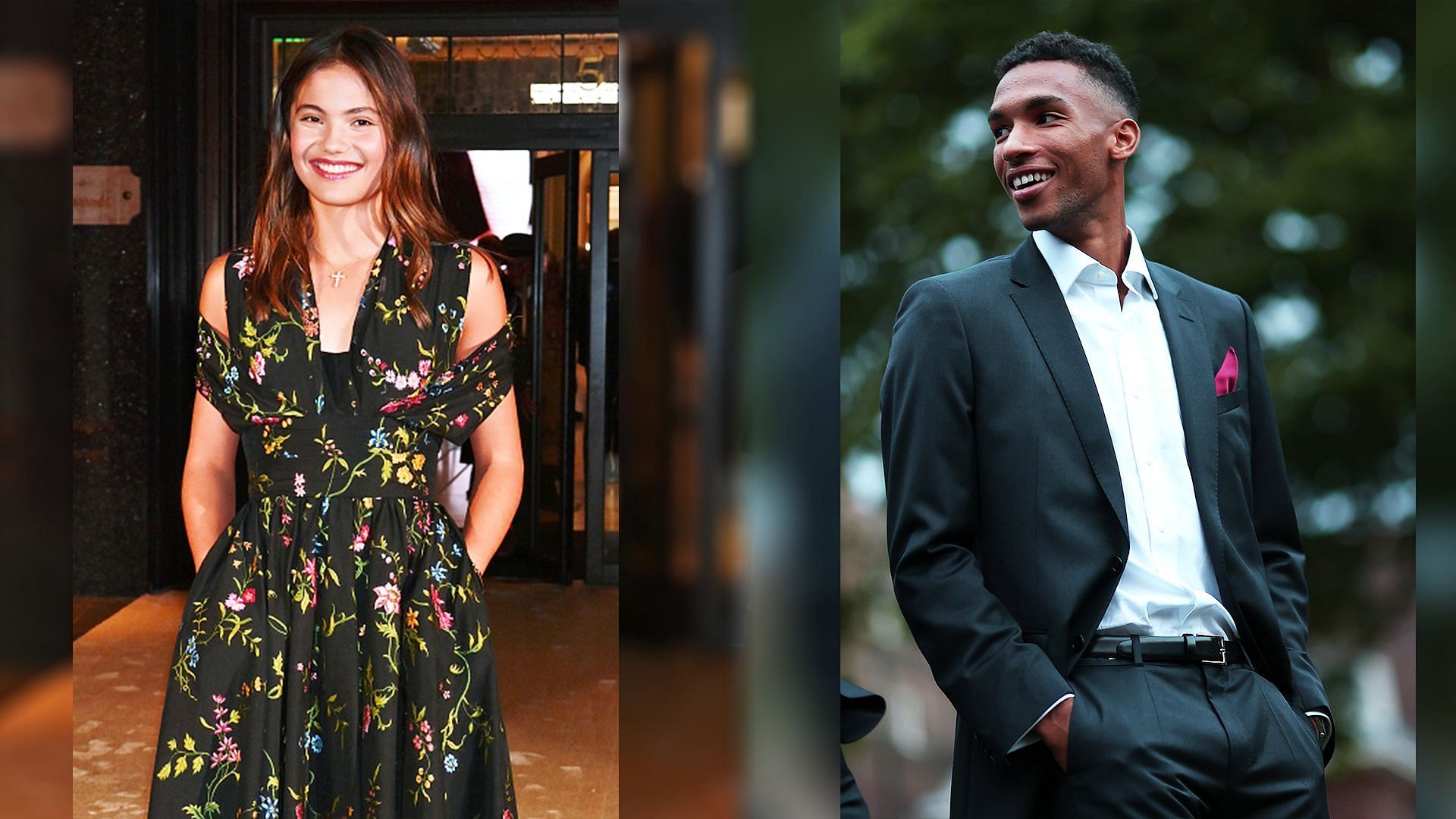 Felix Auger-Aliassime (R) joins Emma Raducanu as the brand ambassador for Dior