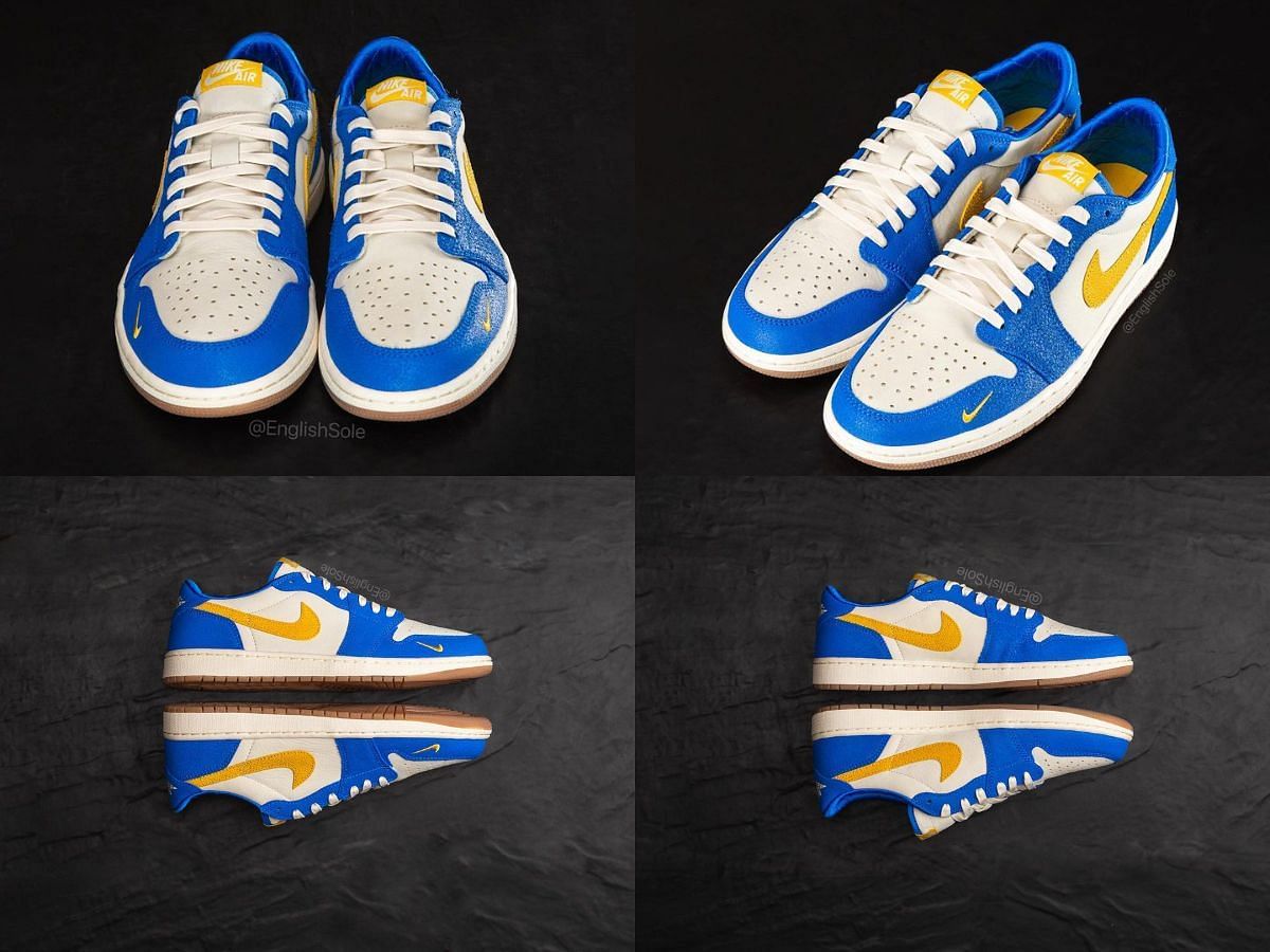 Nike Air Jordan 1 Low &quot;UCLA&quot; PE sneakers (Image via Sportskeeda)