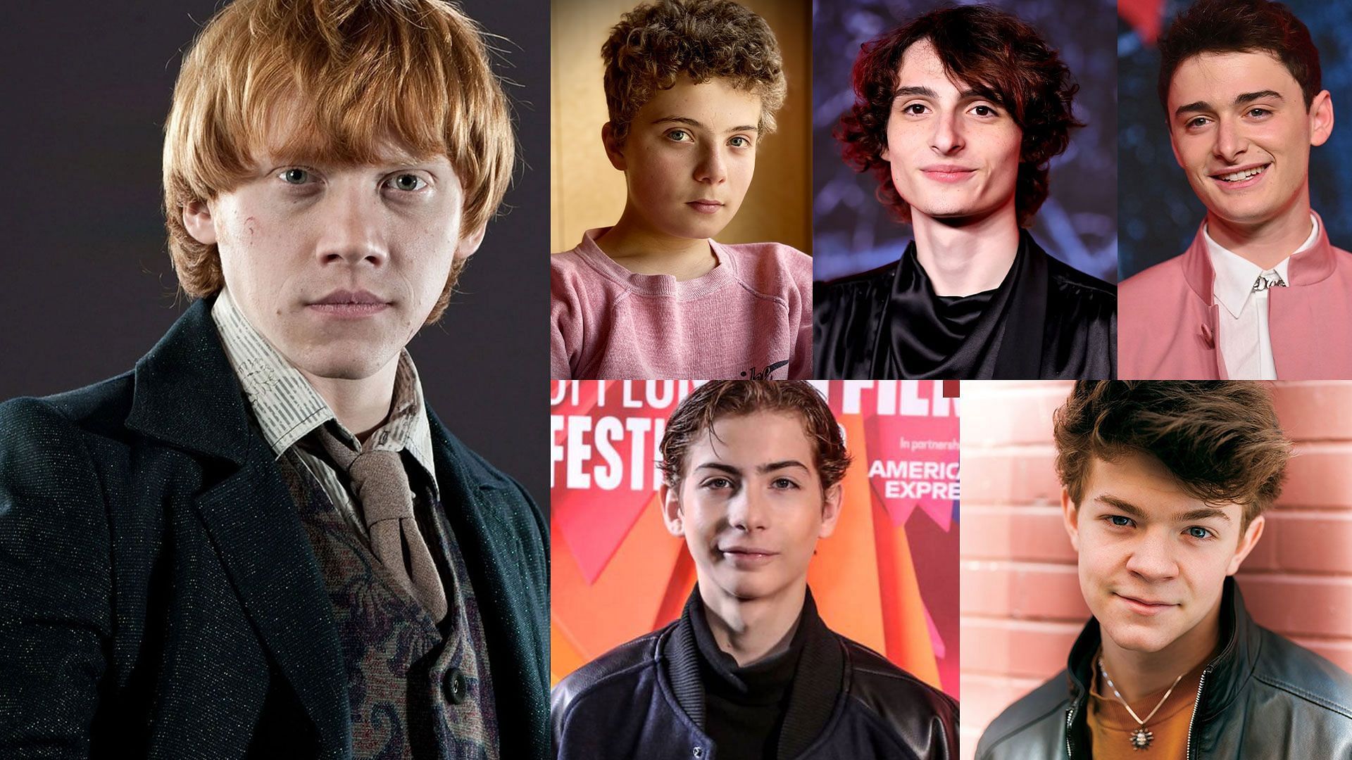 Collage of Rupert Grint as Ron Weasley and 5 other actors who could adopt the role in HBO