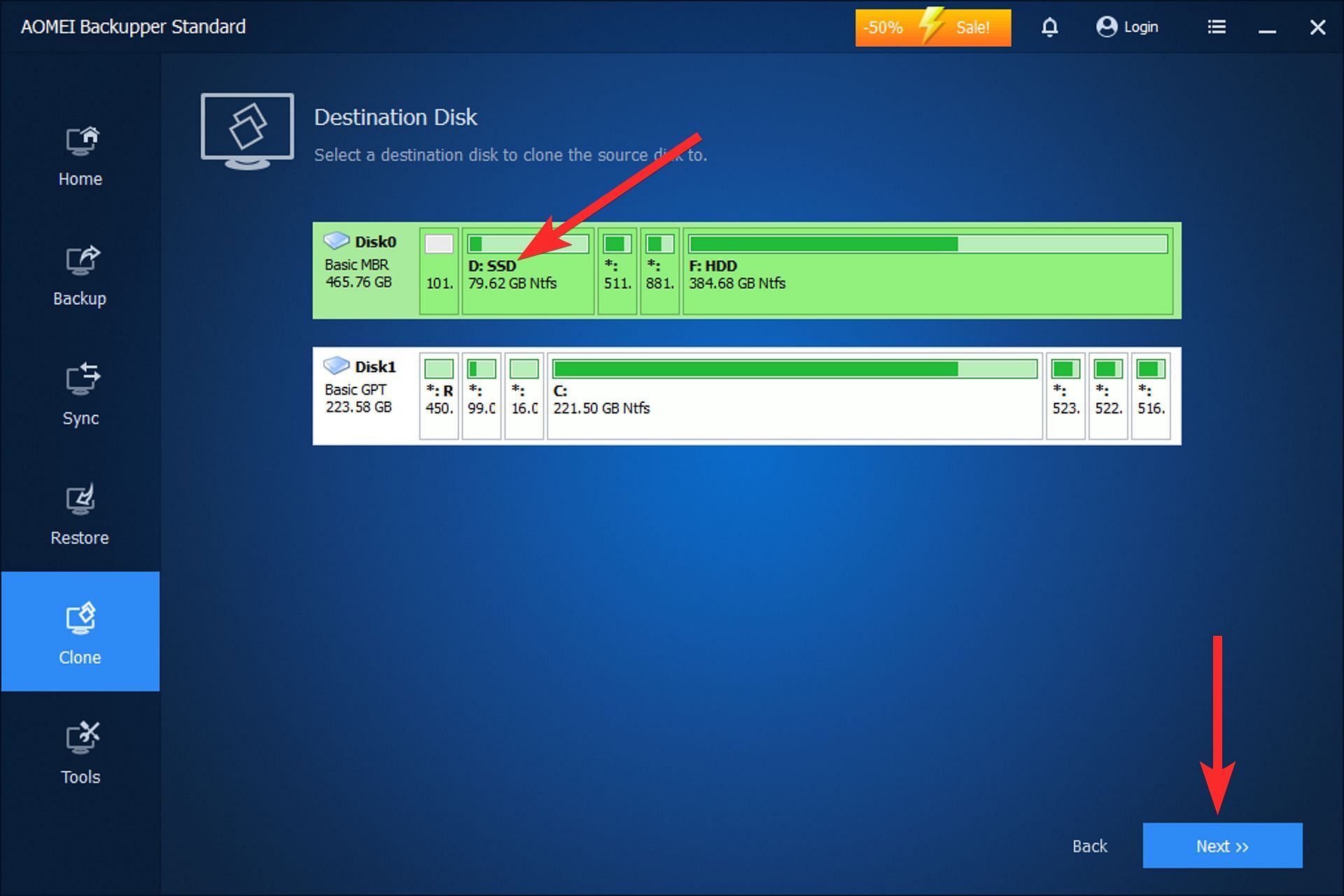 Select SSD and then click on Next. (Image via Sportskeeda)