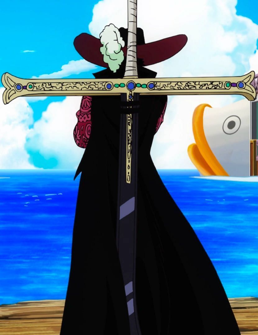 Zoro Surprised When Testing the Power of Mihawk's Yoru Sword - One