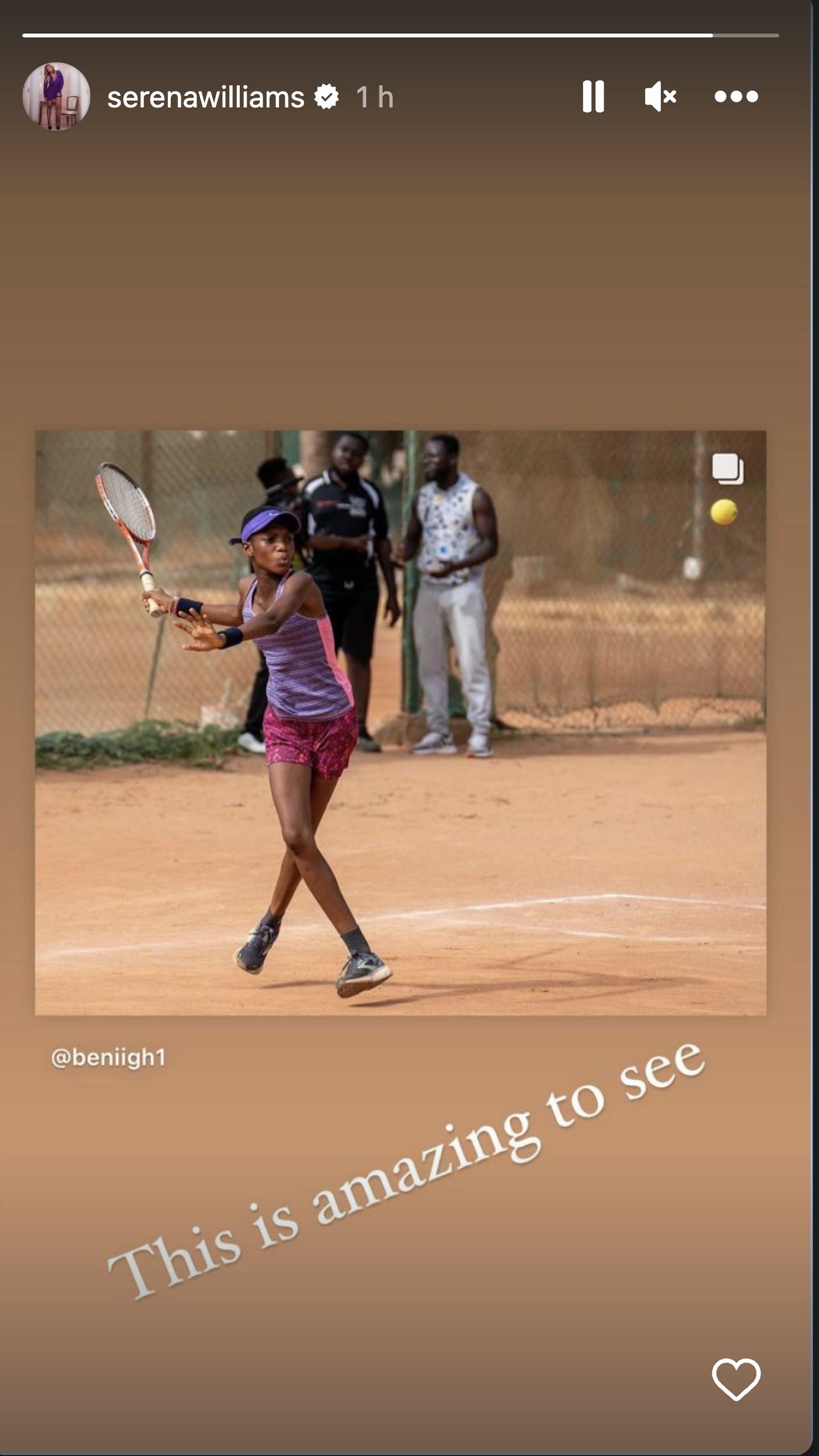 Serena Williams&#039; Instagram story