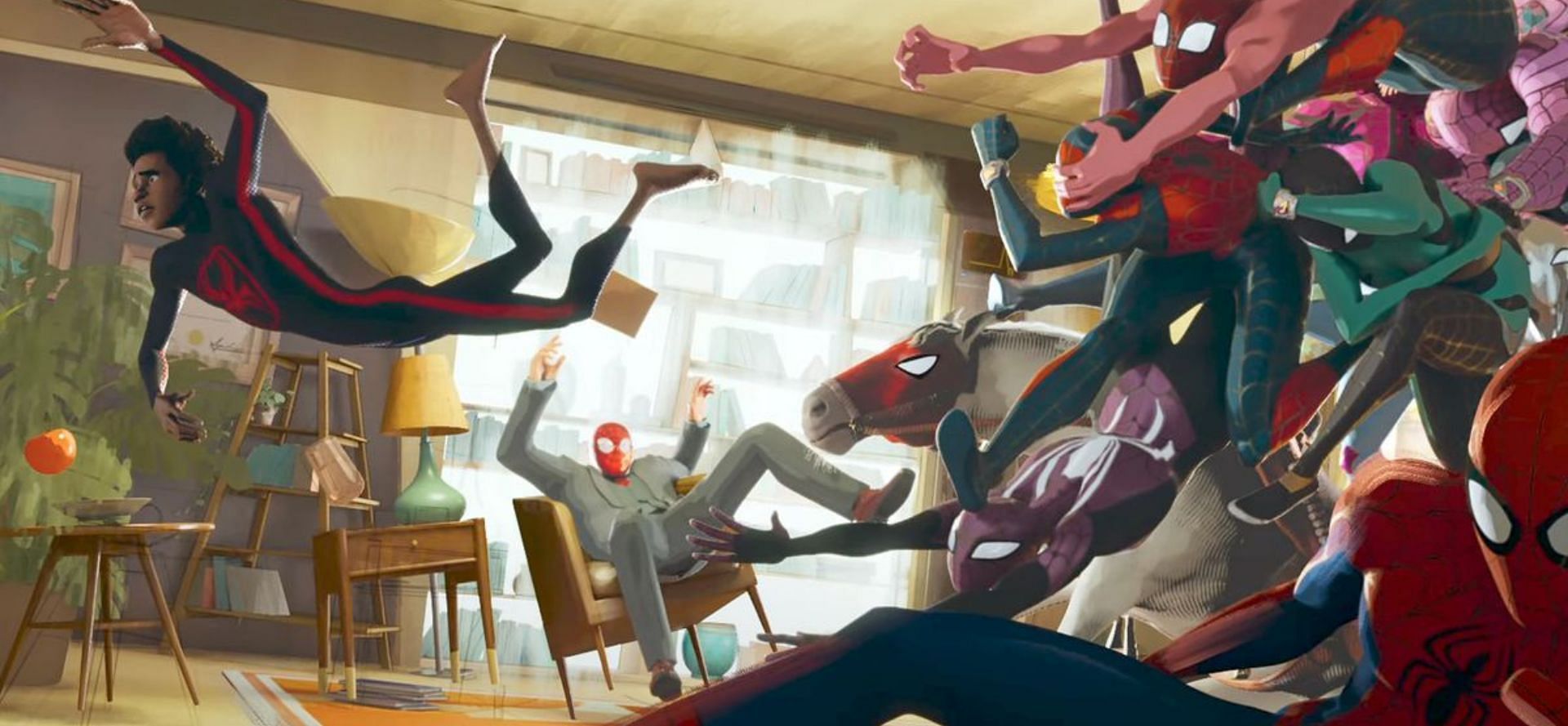 Miles being chased by the Spider-Force (Image via Sony)