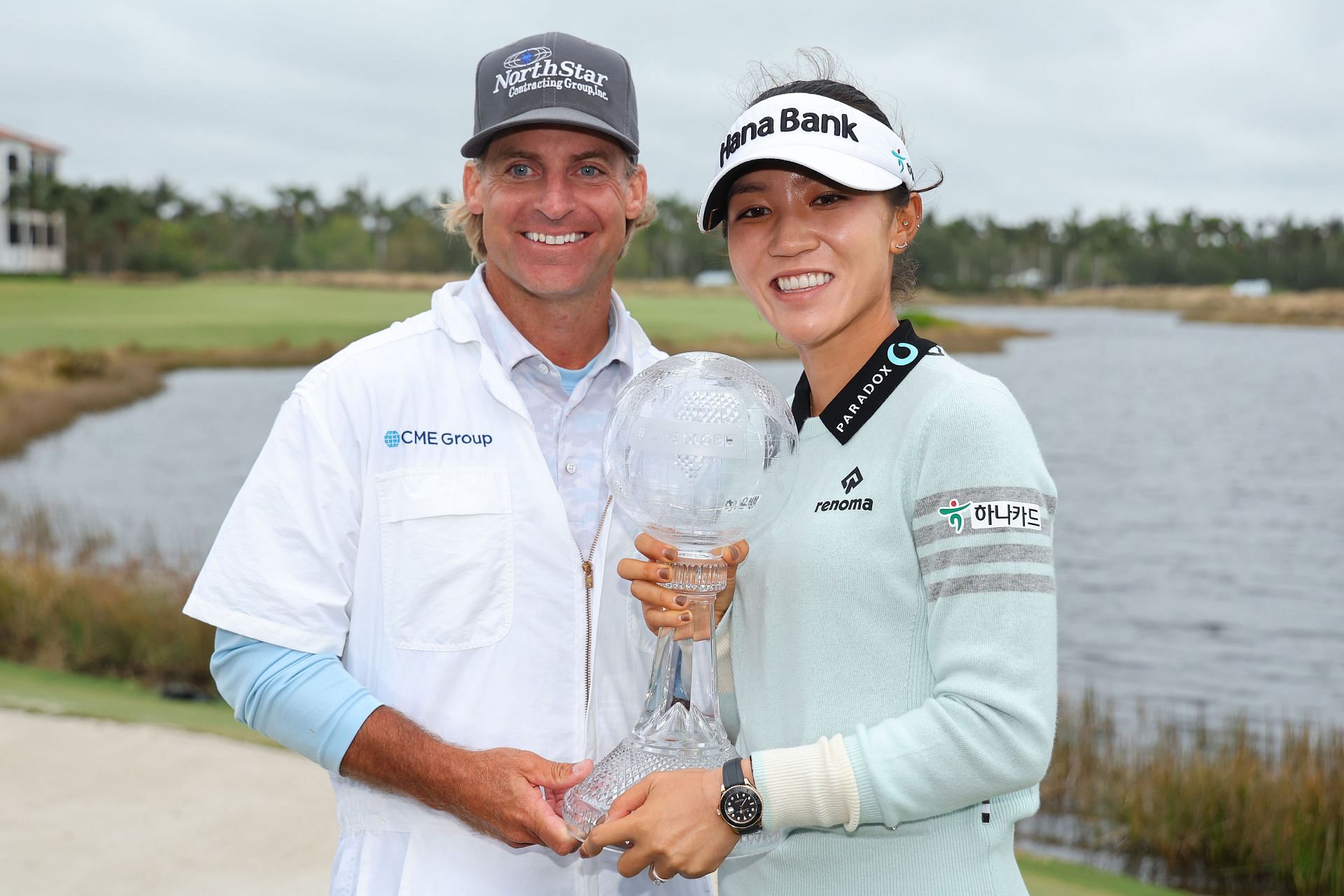 Lydia Ko and her former caddie Dereck Kistler, who looked after her bag on 2022 season (Image via Getty)