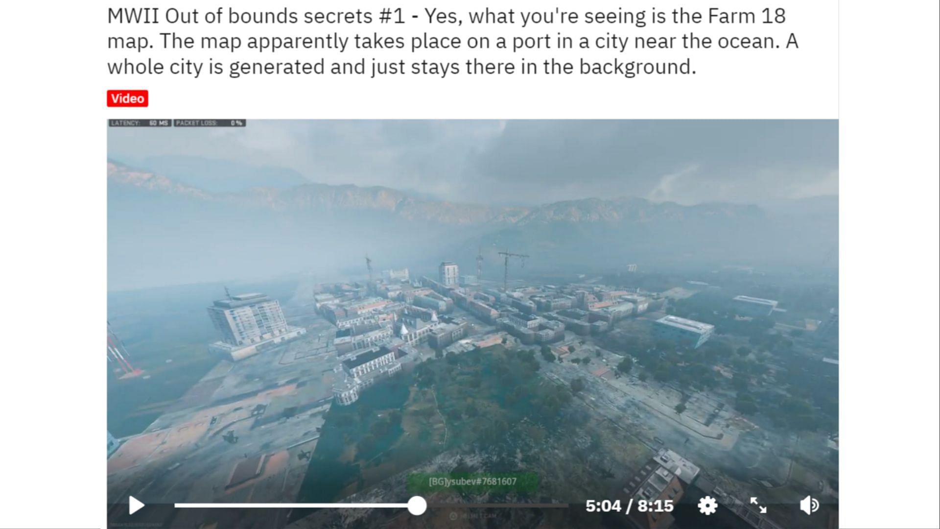 User finds Modern Warfare 2 map is surrounded by secret city