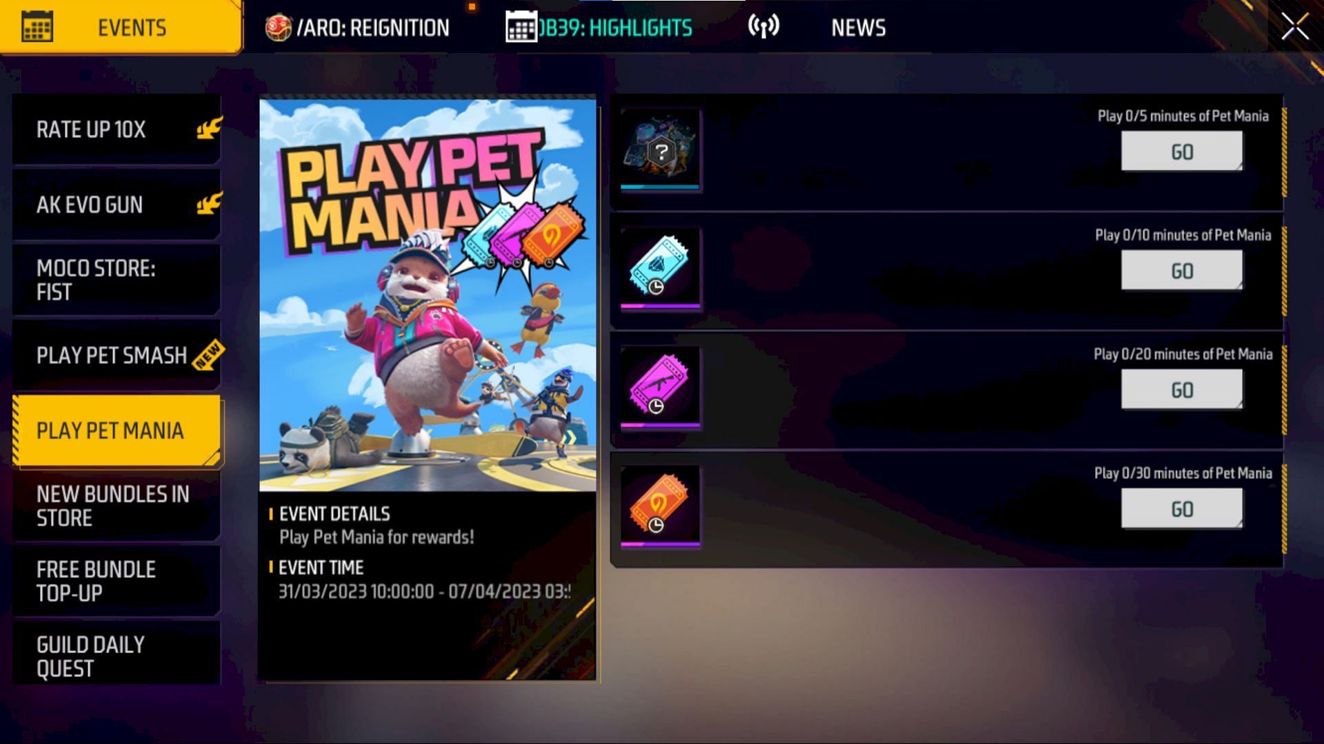 A new event for both modes has been incorporated (Image via Garena)