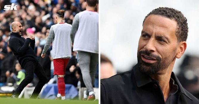 “I don’t know how Tsimikas hasn’t pushed him” – Rio Ferdinand reacts to Guardiola being unable to ‘contain himself’ against Liverpool