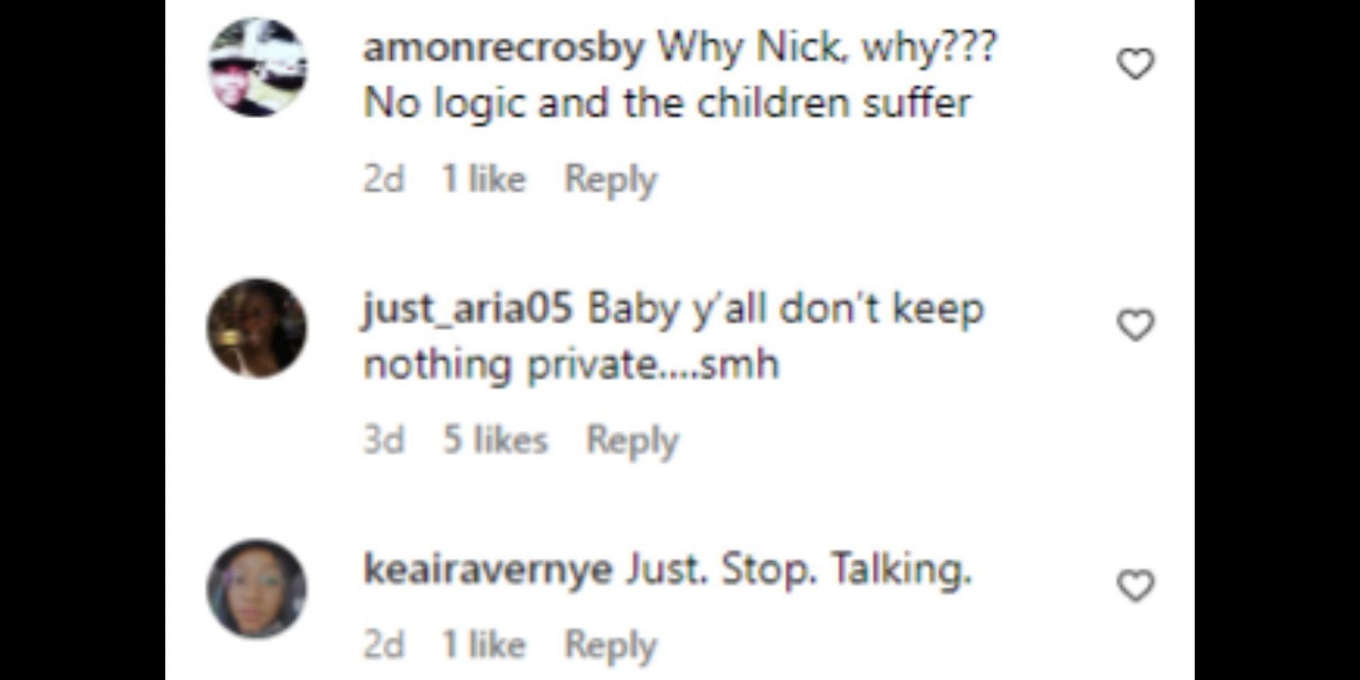 Netizens react to Abby&#039;s remarks about Nick&#039;s other baby mamas. (Image via Instagram/@dailycannonshow)