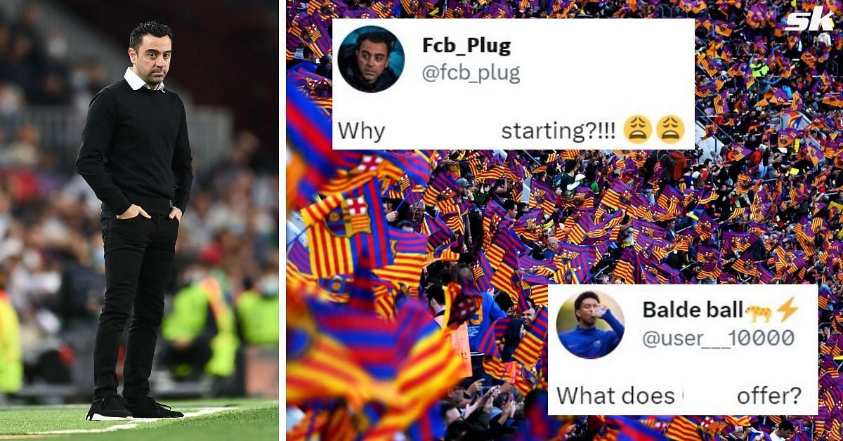Barcelona fans are not pleased to see Gavi start against Real Betis