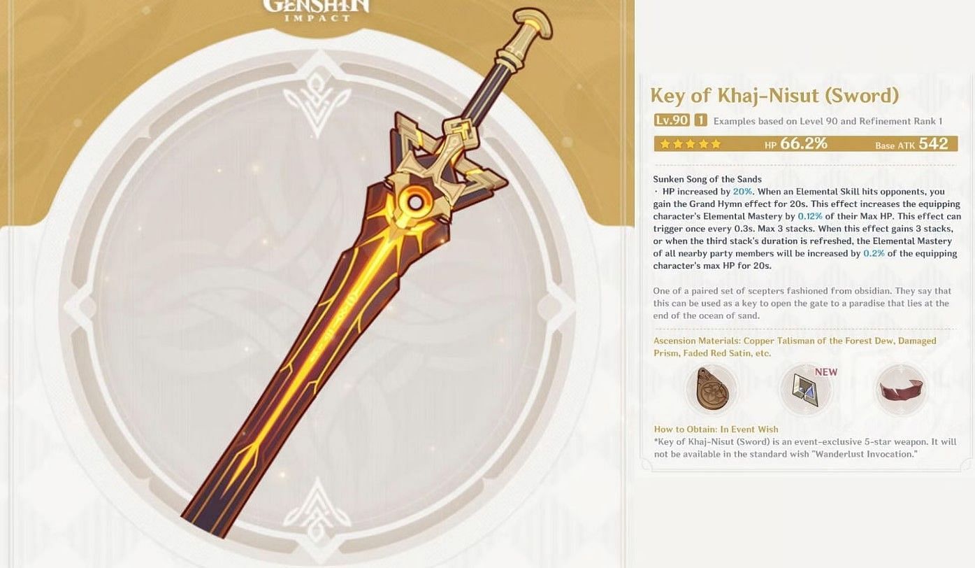 Key of Khaj-Nisut (Image via HoYoverse)