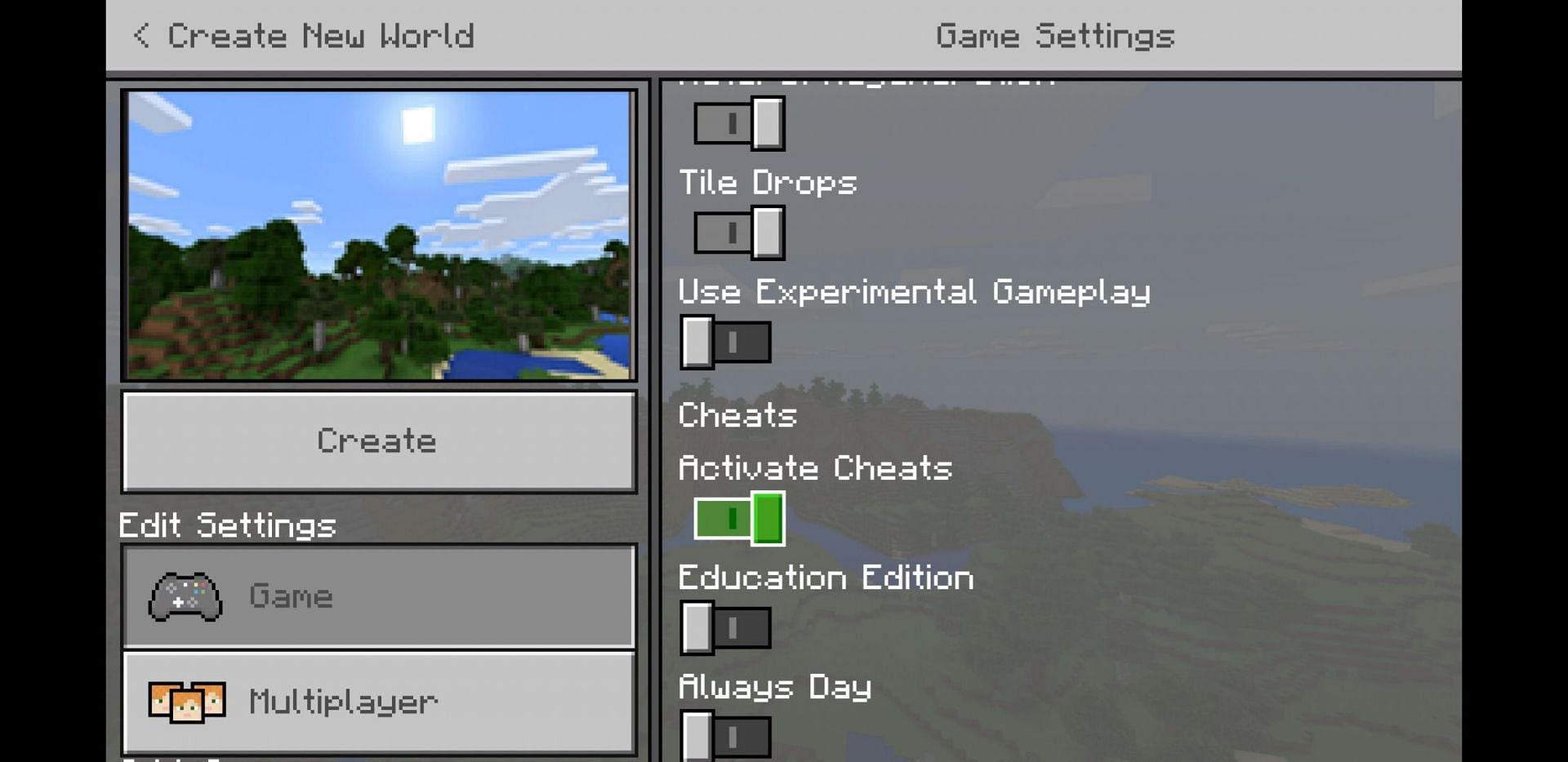 How to Turn on Cheats in Your Minecraft World