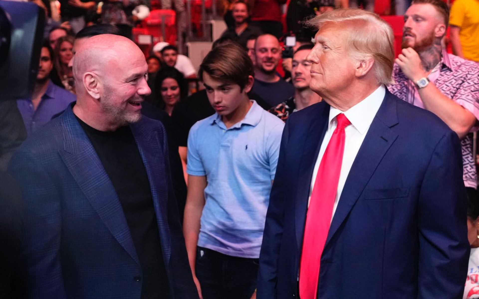 Dana White (left) and Donald Trump (right) [Image credits: @MMAMania on Twitter]