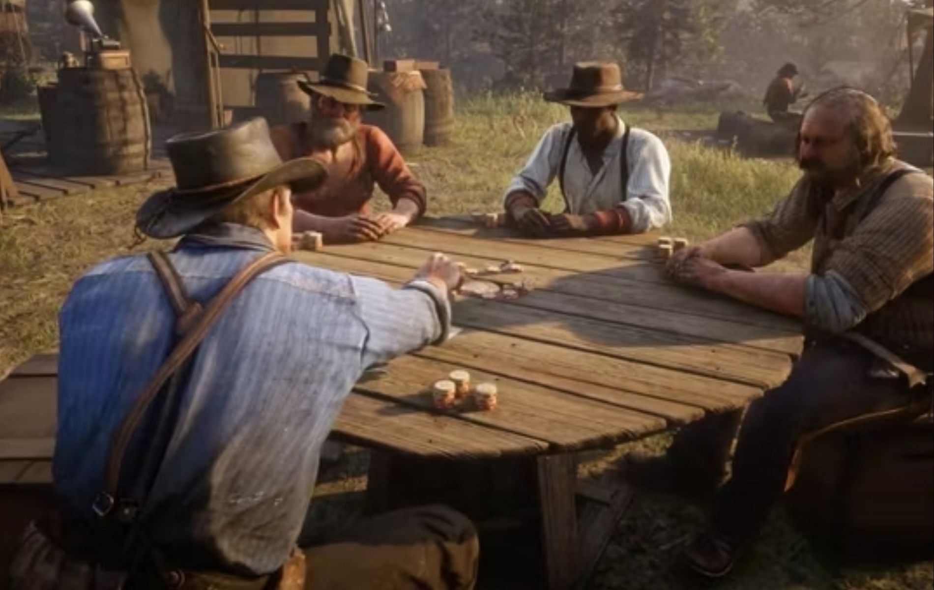 Poker campsite location in Red Dead Redemption 2 (Image via Rockstar Games)