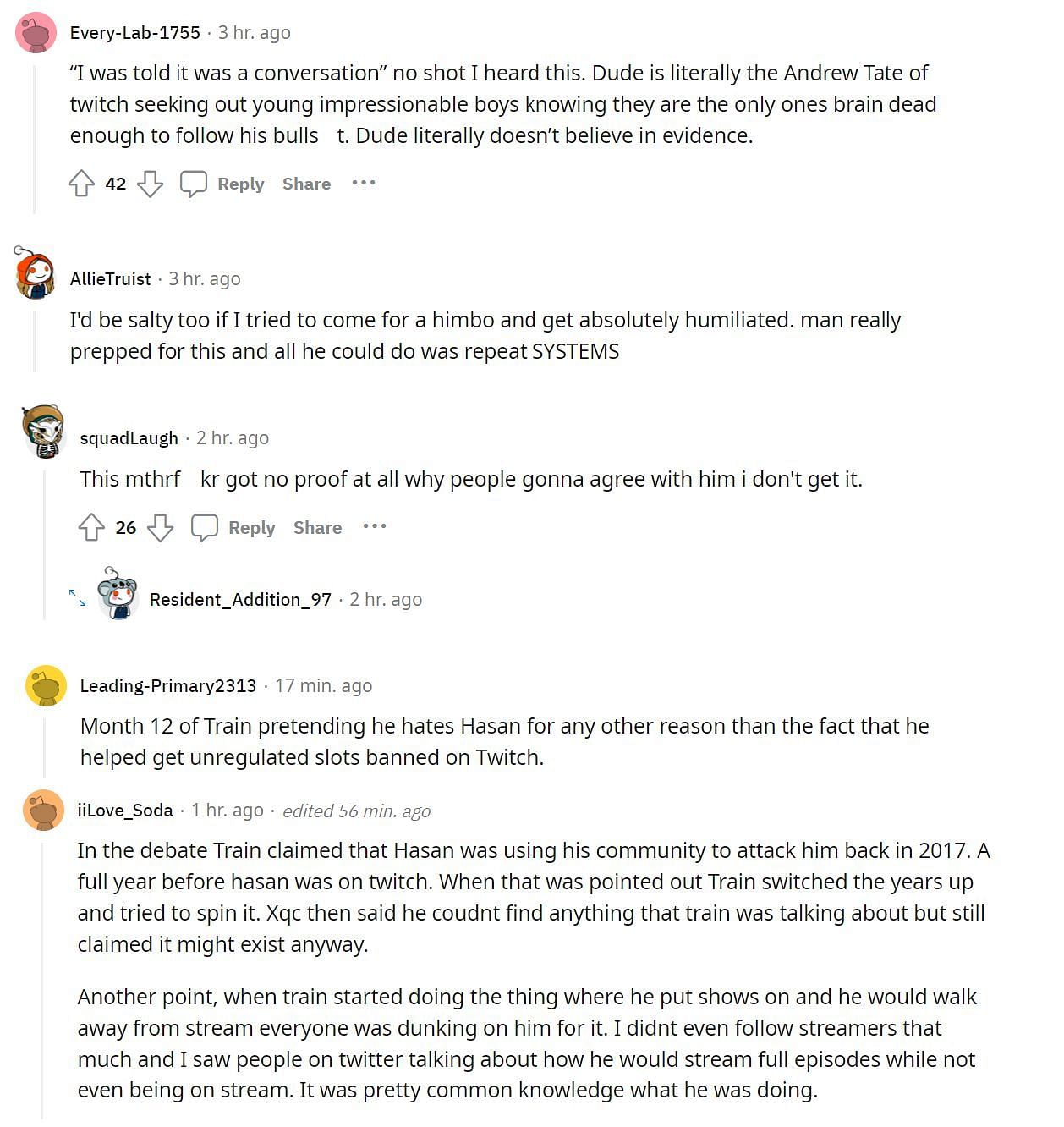 LSF community critical of Tyler&#039;s latest rant against HasanAbi (Image via r/Livestreamfail Reddit)