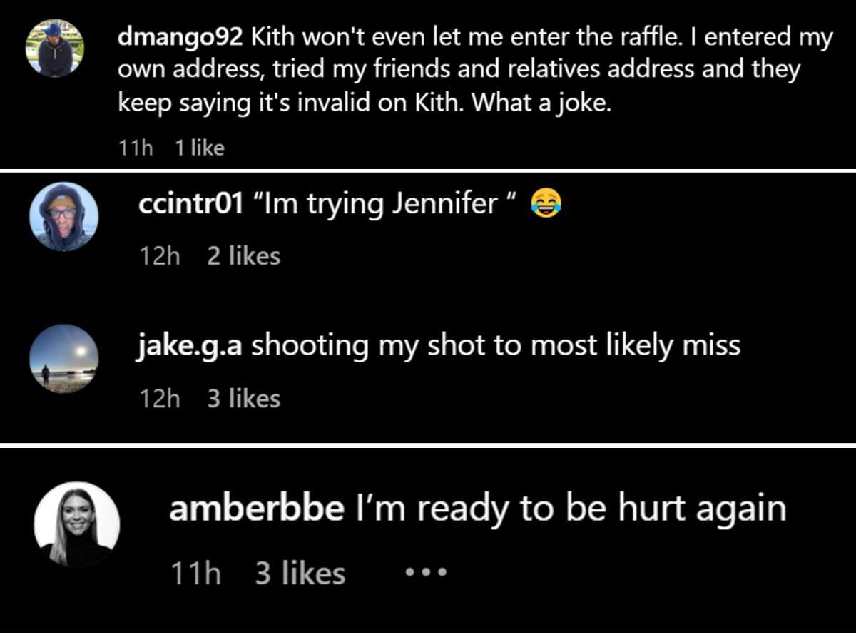 Fan reactions (Image via @sneakernews/Instagram)