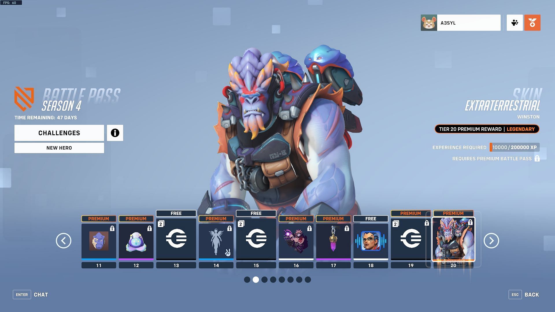 Legendary Extraterrestrial Winston skin (Image via Blizzard)