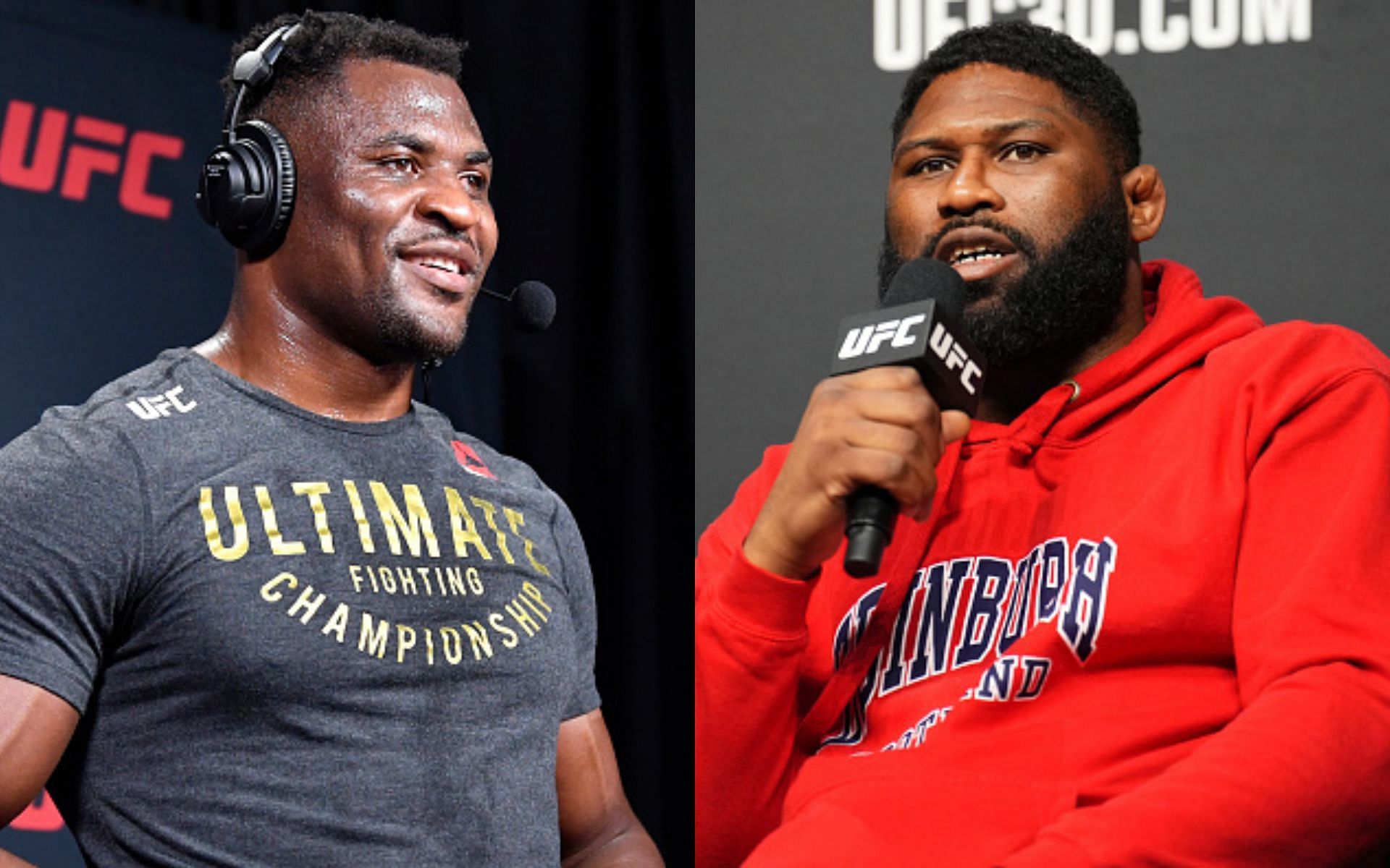 Francis Ngannou (left), Curtis Blaydes (right)