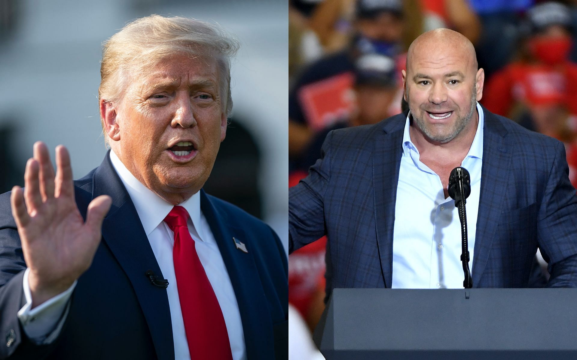 Donald Trump (left) and Dana White (right) [Image credits: Getty Images] 