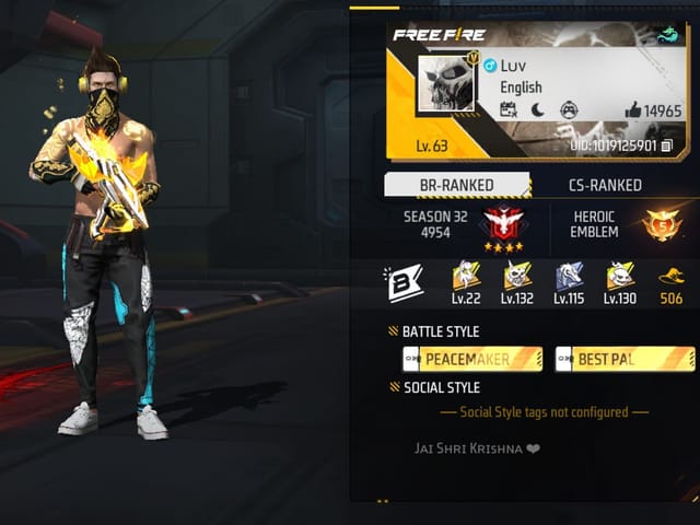 free fire max youtuber id