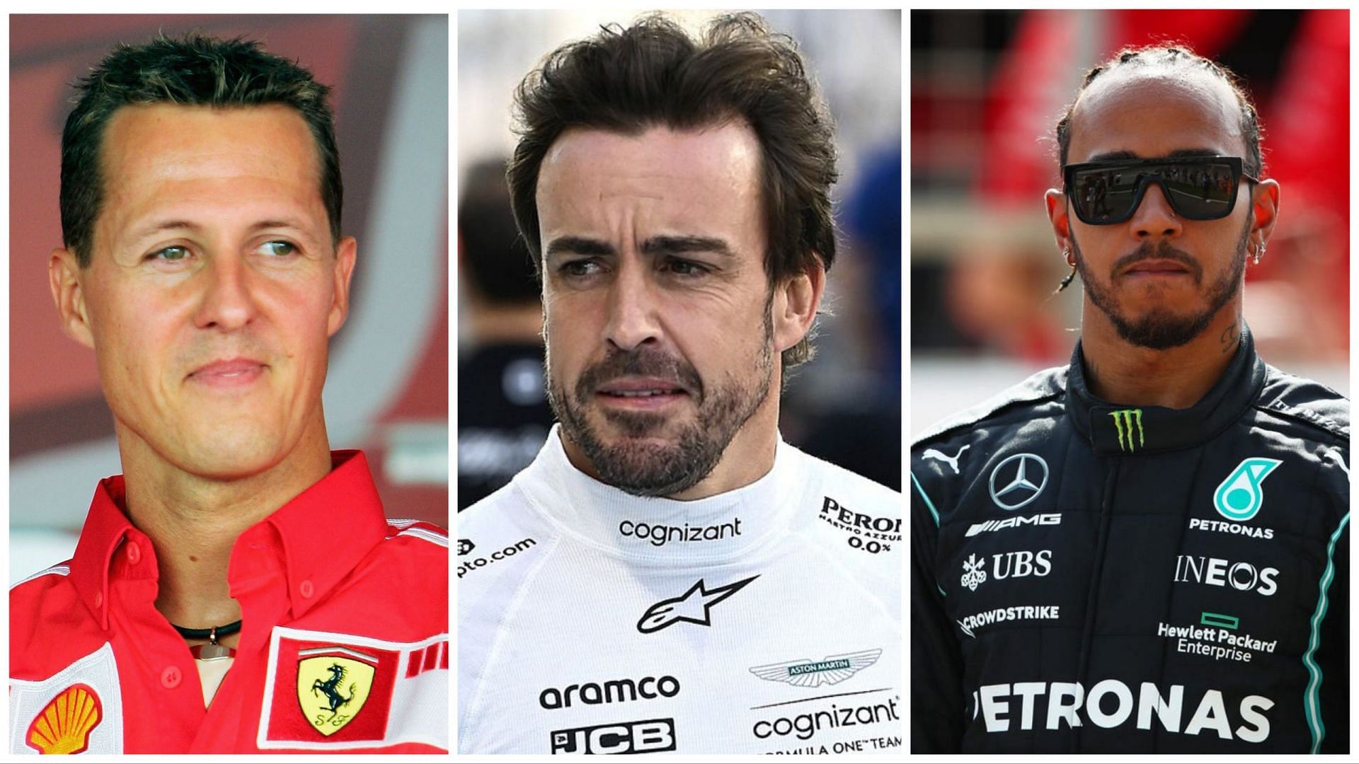 Michael Schumacher, Fernando Alonso, Lewis Hamilton