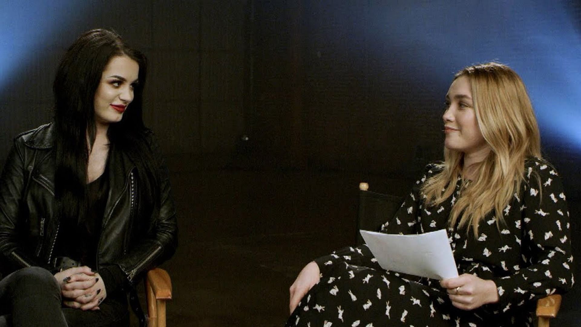Florence Pugh interview Saraya from a promotion shoot for Fighting with My Family.