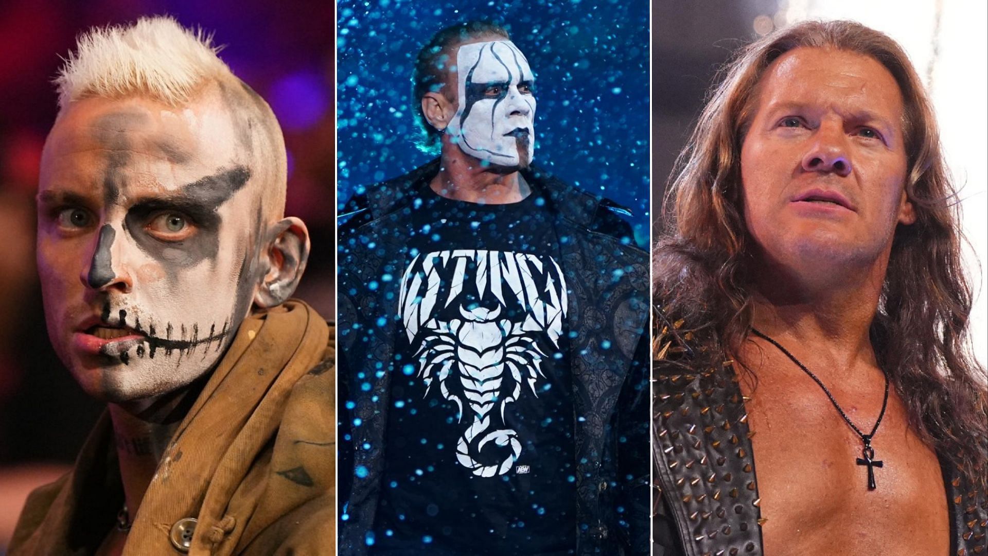 Darby Allin, Sting, Chris Jericho (left to right)