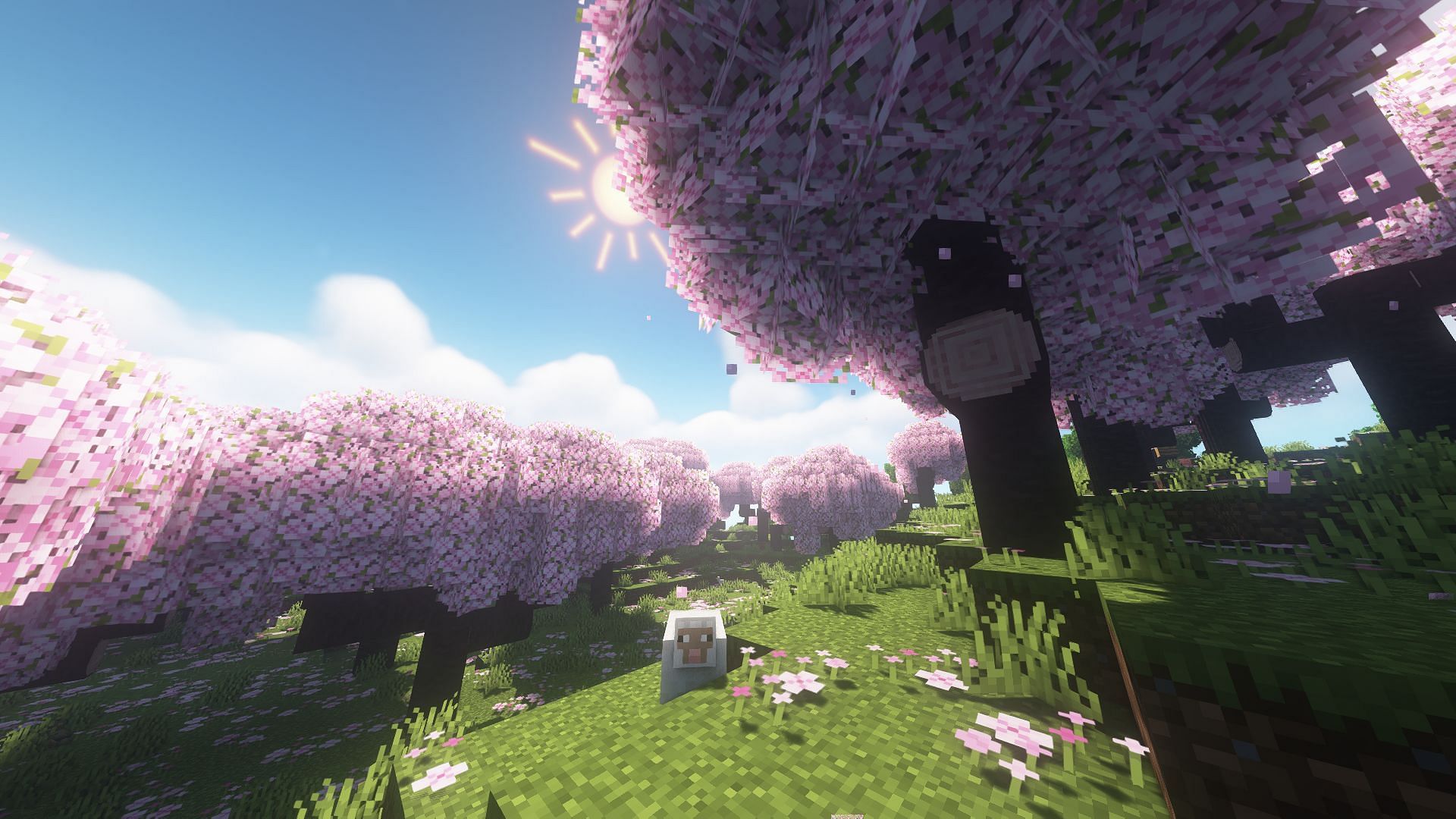 Motschen Better Leaves makes leaf blocks more realistic and fluffly in Minecraft (Image via CurseForge)