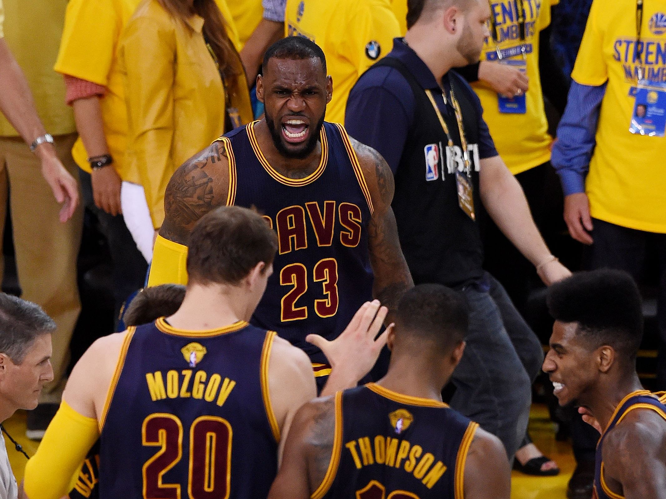 LeBron James and the Cleveland Cavaliers in the 2015 NBA Finals