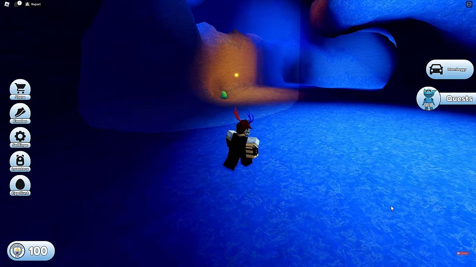 The egg inside the race cave (Image via Conor3D/YouTube)