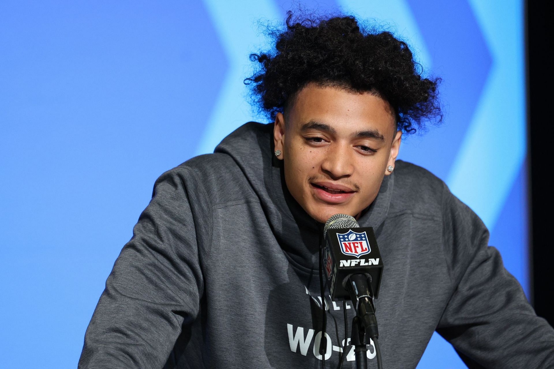 Tennessee wide receiver Jalin Hyatt at the 2023 NFL Scouting Combine
