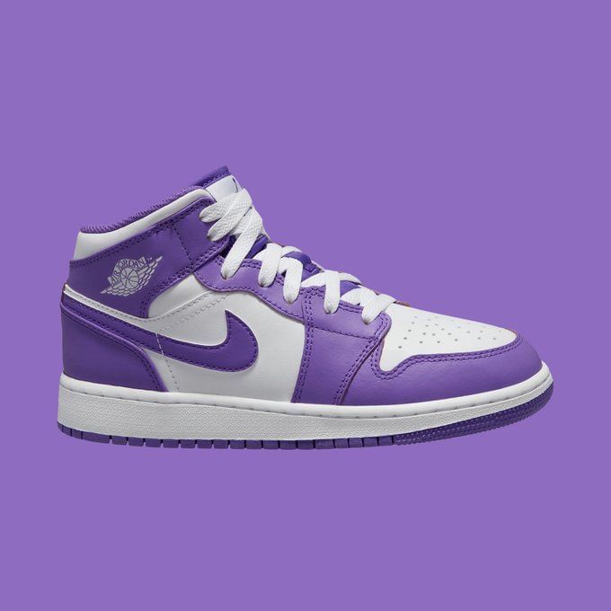 nike jordan purple and white