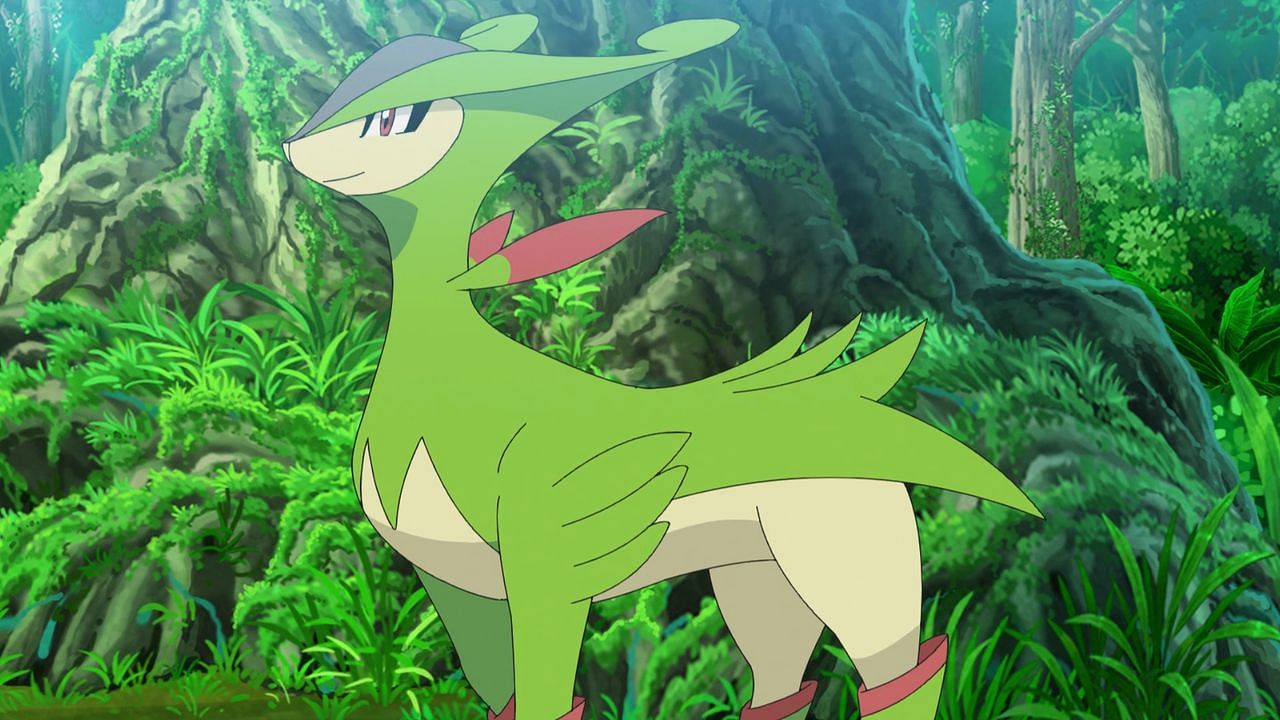 Virizion as it appears in the anime (Image via The Pokemon Company)