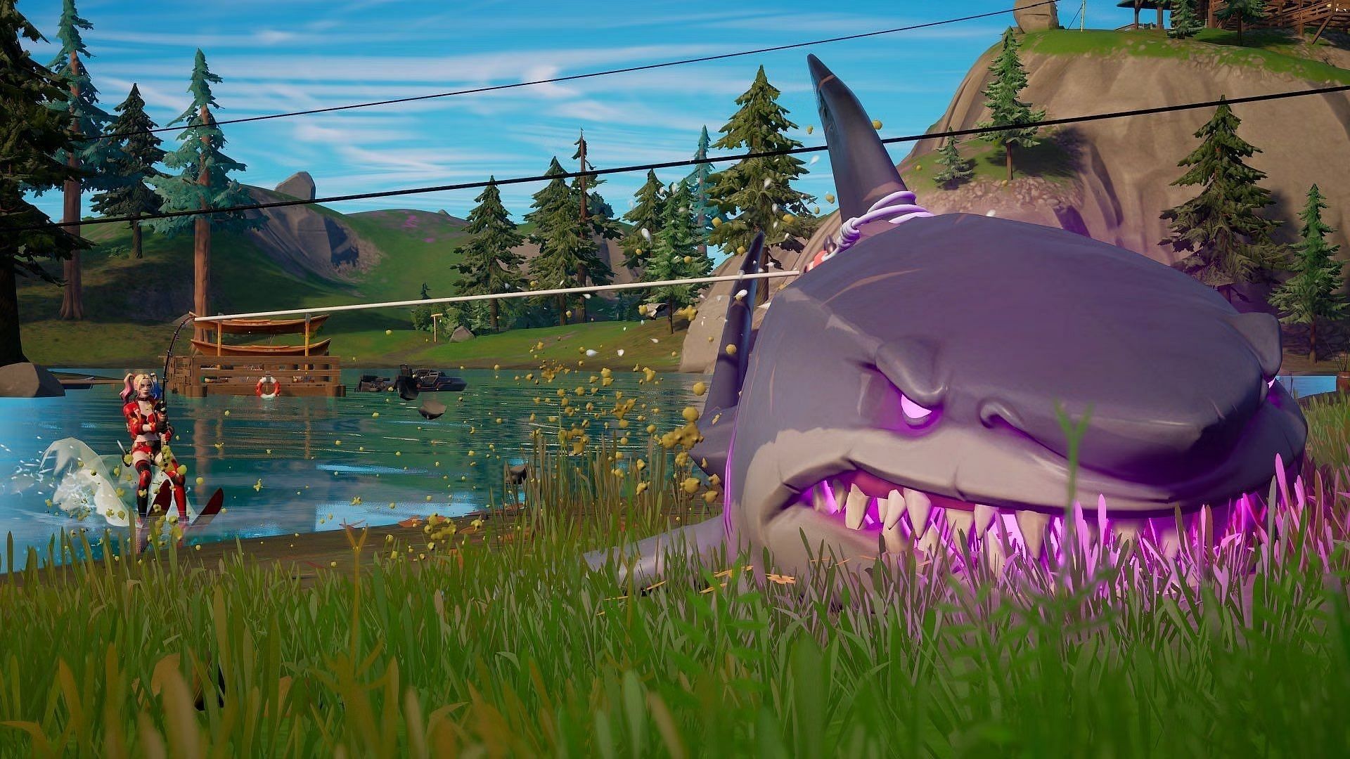 As soon as you bait the Shark, you will be able to control it (Image via Epic Games)