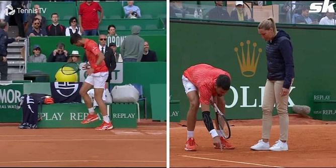 Novak Djokovic argues over line call, breaks racquet after it leads to set-loss in Monte-Carlo