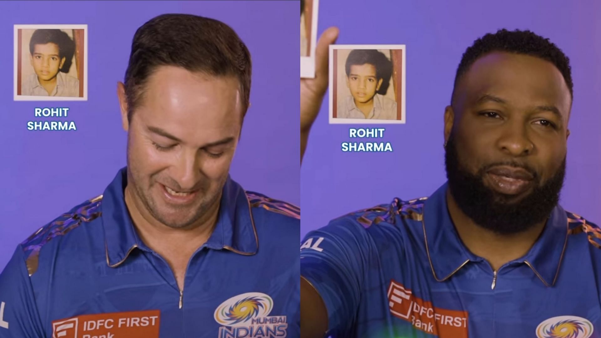 Mark Boucher and Kieron Pollard took a unique challenge (Image: Instagram/MI TV)