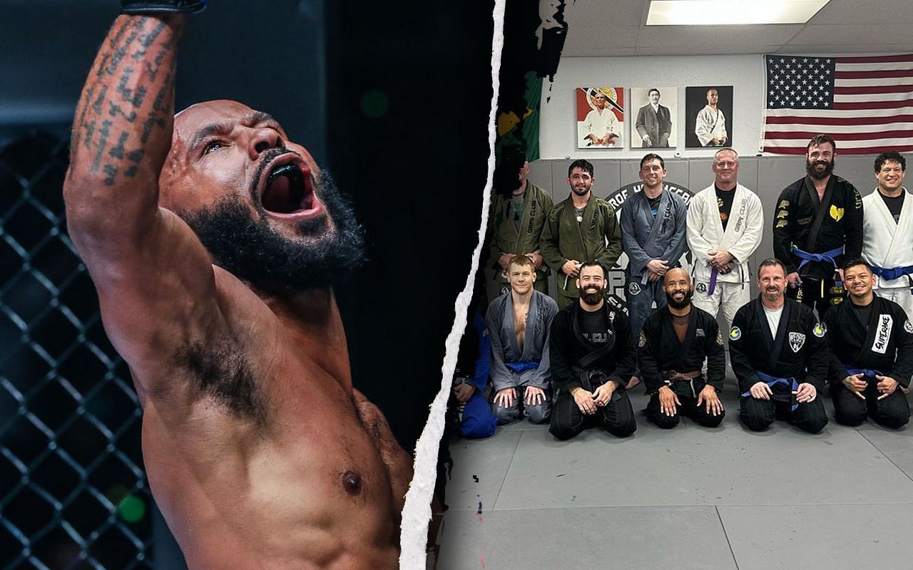 Demetrious Johnson (L) is ready to represent his BJJ team at ONE Fight Night 10. | [Photo: ONE Championship/@mighty on Instagram]