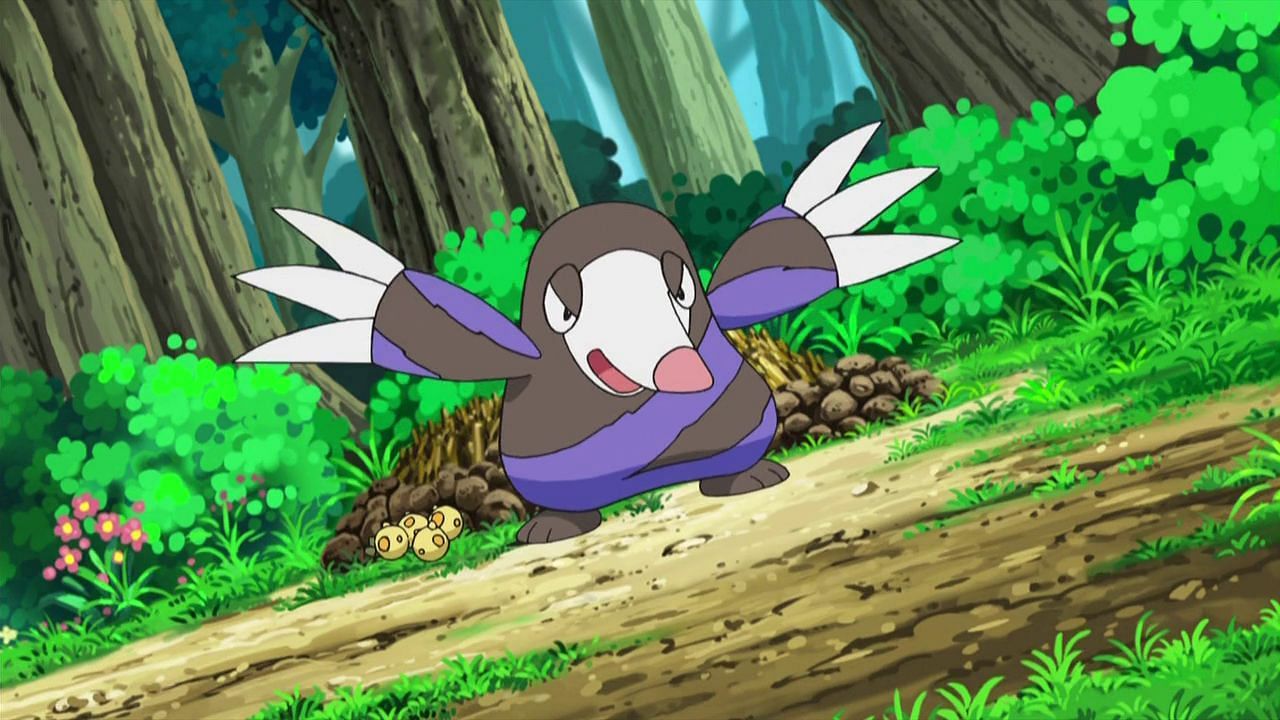 Drilbur as it appears in the anime (Image via The Pokemon Company)