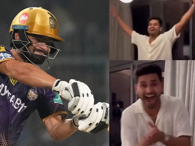 [Watch] Shreyas Iyer goes berserk after Rinku Singh hit final ball for six in GT vs KKR