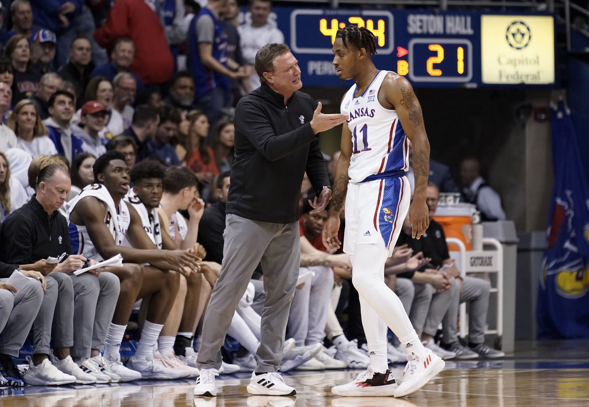 Self was not able to coach during March Madness 2023 (Image via Getty Images)