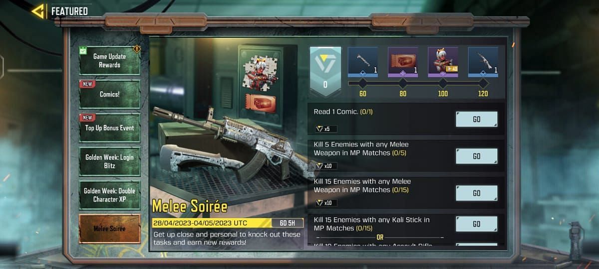 The Melee Soir&eacute;e featured event in Call of Duty Mobile (Image via Activision)