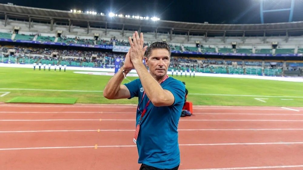 Chennaiyin FC coach Thomas Brdaric will be eying his first silverware with the club and needs his team to take the first step by winning today (Image: ISL)