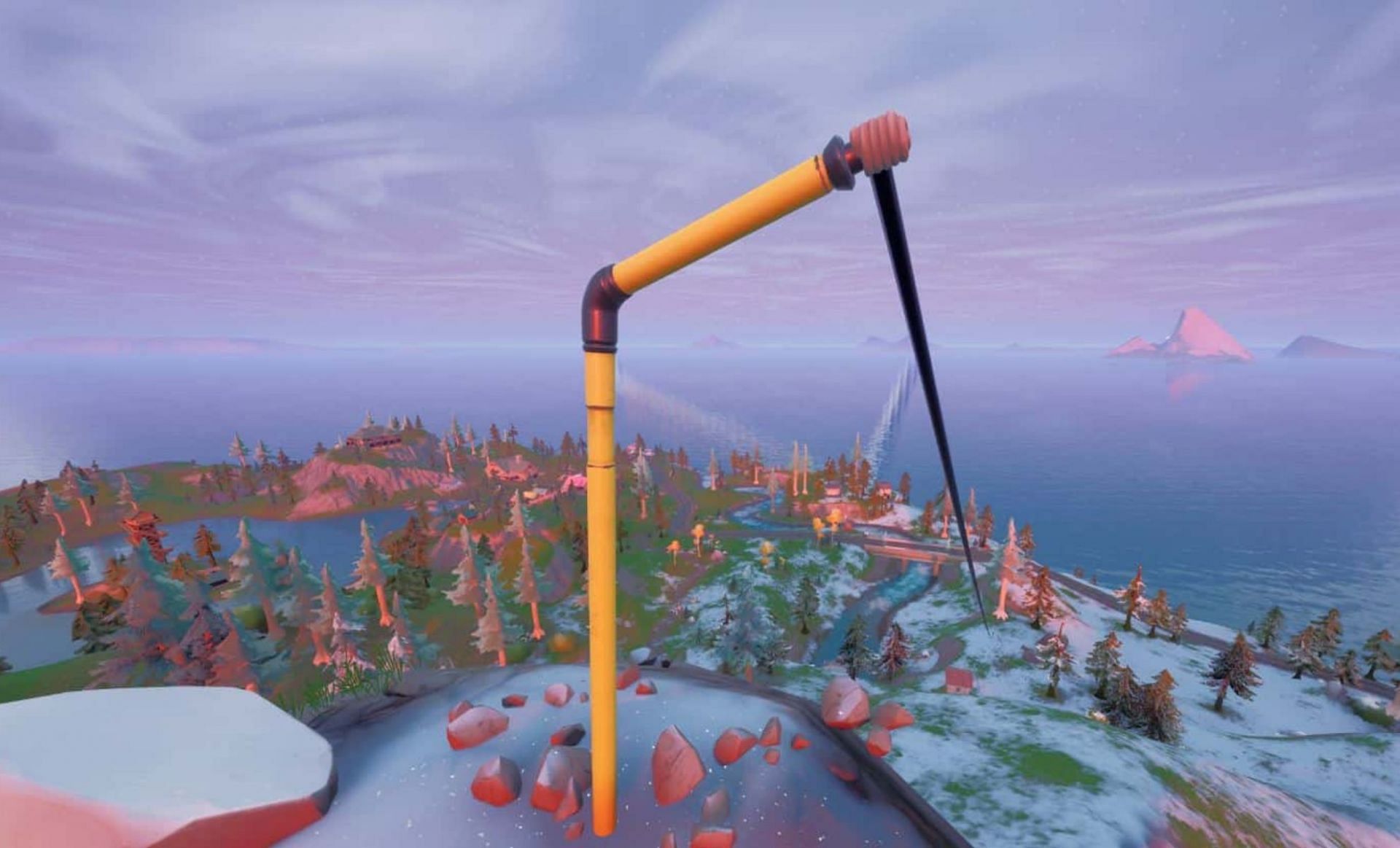 A zipline glitch in Fortnite has come up (Image via Epic Games)