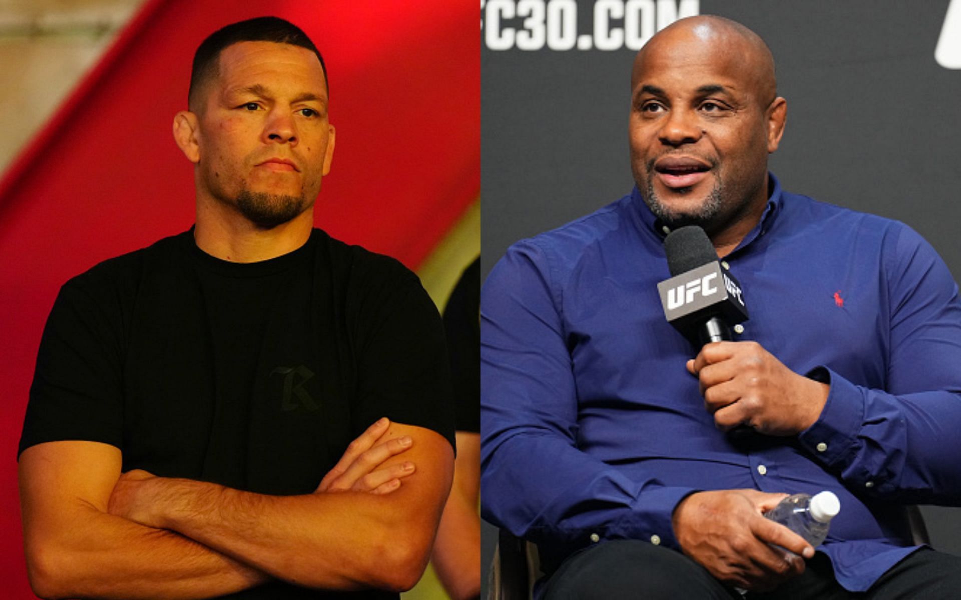 Nate Diaz (left), Daniel Cormier (right)